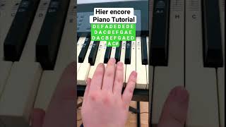 Hier encore Piano Tutorial shorts [upl. by Faustus590]