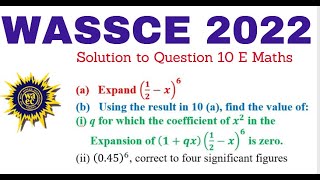 Wassce 2022  ElectiveFurther maths  Q10 [upl. by Ahto]