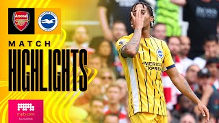 HIGHLIGHTS  Arsenal v Brighton  Premier League [upl. by Cymbre447]