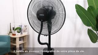 OCEANIC  OCEAVB70B1 Ventilateur brumisateur 2 en 1  3 vitesses  70W  H 125 cm  Diam 40 cm [upl. by Ortrude382]