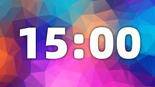 15 Minutes Countdown Timer With Ticking Sound ampAlarm Clock Sound [upl. by Ardnasirk]