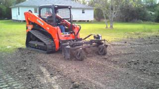 Kubota SVL90 amp Harley Rake [upl. by Peadar347]