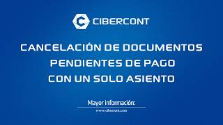 CANCELACIÓN DE DOCUMENTOS PENDIENTES DE PAGO CON UN SOLO ASIENTO [upl. by Areemas]