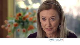 Vistaprint TV Advert 250 BUSINESS CARDS  Susan Vistaprint customer  April 2014 [upl. by Kamilah]