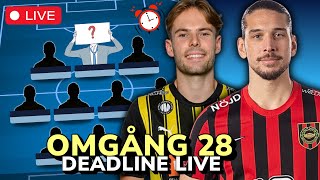 DEADLINE LIVE Omgång 28  Attackerar med 48  Allsvenskan Fantasy [upl. by Johny304]