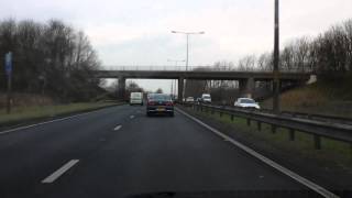 Journey from P amp O Ferries Hull to Upton Pontefract via M62 and A1M motorway [upl. by Krysta]