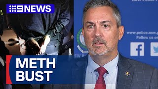 Alleged gang founder charged with smuggling 6 million of meth  9 News Australia [upl. by Geralda]