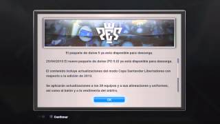 PES 2013 quotParche 104  DataPack 50quot Libertadores 2013  Corrección de fallos LMO  HD [upl. by Eceerahs745]