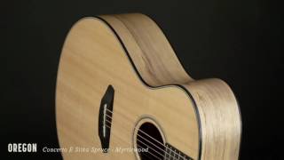 Breedlove Guitars Oregon Series Concerto E Sitka Spruce  Myrtelwood Acoustic Guitar [upl. by Zippora974]