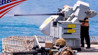 UK amp US Warships Fire 30mm Chain Guns – The Mighty Mk44 Bushmaster II [upl. by Affer]