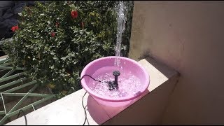 Solar Water Pump for Fountain مضخة ماء صغيرة بالطاقة الشمسية [upl. by Sivraj536]