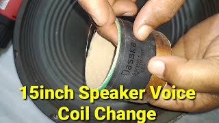 15 inch Speaker Repair Speaker voice coil Change  P audio Speakers recoiling [upl. by Ferriter806]