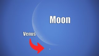 The Crescent Moon 🌙 Occults Venus in Broad Daylight [upl. by Noivaz]