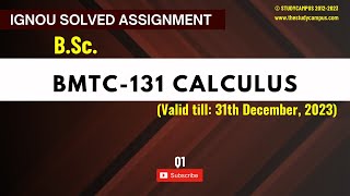 bmtc131 solved assignment 2023  calculus  ignou bsc  Part 1 Q1 [upl. by Aihtenyc]