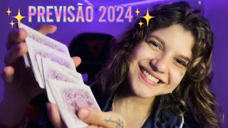 ASMR TAROT  Como vai ser o seu ano de 2024  conselhos [upl. by Hoenack]