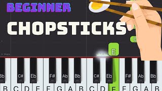 Chopsticks easy piano tutorial [upl. by Atokad]