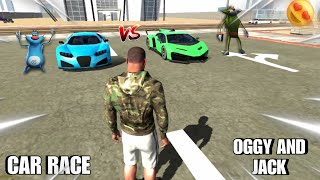 oggy and jack play Indian bikes driving 3d  car race [upl. by Barnabe509]