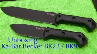 Unboxing  KaBar Becker BK22 amp BK9 Survival Knife [upl. by Latin33]