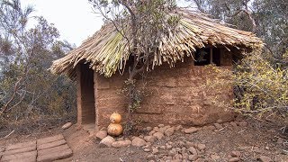 Adobe Hut With Thatched Roof [upl. by Annodal]