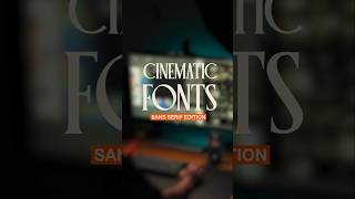 Cinematic Sans Serif fonts for your videos reels and short form content fonts typography [upl. by Janaye1]