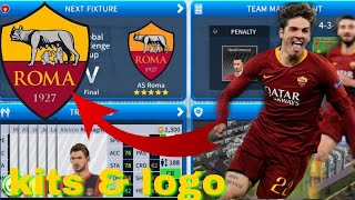 Dream League Soccer 2019 How To Make AS Roma Team Kits amp Logo 20192020 [upl. by Adoh]