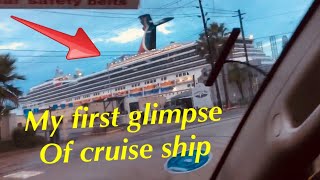 First Glimpse Of Cruise Ship [upl. by Aleetha871]