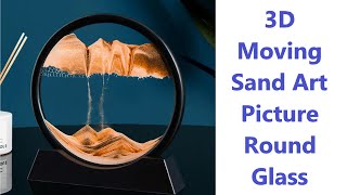 3D Moving Sand Art Picture Round Glass  Deep Sea Sandscape [upl. by Rtoip]