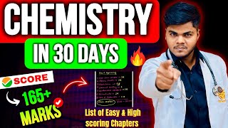 Most practical Strategy for Chemistry🔥Score 165 MarksEasy and High Scoring Chapters✅NEET 2024 [upl. by Bittencourt520]