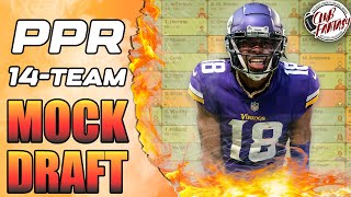 2024 Fantasy Football 14team Mock Draft  PPR Scoring [upl. by Euqinimod135]