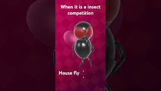 House flies flies on insect competition 😮 preppyyyy funny 🤪 [upl. by Epner]