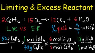 Stoichiometry  Limiting amp Excess Reactant Theoretical amp Percent Yield  Chemistry [upl. by Moth587]