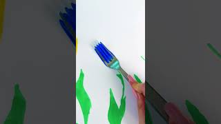 Fork Drawing Hack for Fun Play Time 🍴🖼️ [upl. by Reyaht]