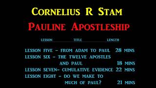 CR Stam Pauline Apostleship Lessons 5  8 [upl. by Nhojleahcim]