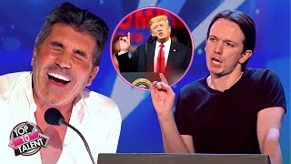 BEST Donald Trump Impression Has Simon Cowell LOL [upl. by Eramal]