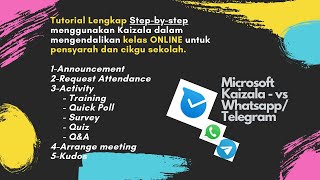 Tutorial STEP by STEP Microsoft Kaizala mengendalikan kelas ONLINE untuk PENSYARAH dan CIKGU SEKOLAH [upl. by Fachan287]