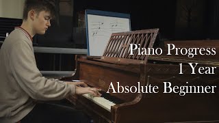 1 Year Piano Progress  Absolute Beginner [upl. by Fredenburg]