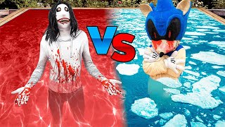 Sfida Piscina CALDO JEFF THE KILLER vs FREDDO SONICEXE [upl. by Nealy]