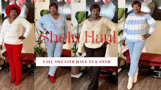 Shein Fall and Winter Sweaters Try On Haul 👚  DSW Booties Haul 👢👠  Fashion for 55 amp Over [upl. by Taft]