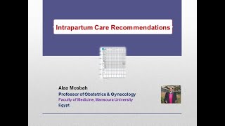 Intrapartum Care Recommendations [upl. by Sigismundo]