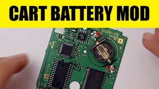 Gameboy Cartridge Battery Mod  Game Save Battery Holder Hack  CR1220 [upl. by Nowd]