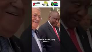 South African President Assures Palestine President That quotWe Will Always Be Togetherquot [upl. by Aihsetan451]