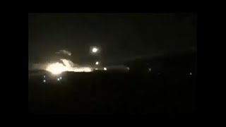 Air disaster Fokker 100 crash in TehranMehrabad Airport Iran [upl. by Idissac]