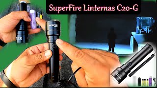 SuperFire Linternas C20G Buena calidad de linterna 🦾 [upl. by Nirihs229]