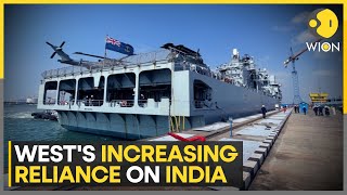 In a first UKs warships dock at Chennai  West eyes Indias Naval logistics hubs  WION [upl. by Casper]