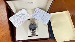 Đẹp hiếm ĐỒNG HỒ LONGINES ELEGANT COLLECTION L49105577 39mm demi cọc kim cương sang trọng [upl. by Ilahtan383]