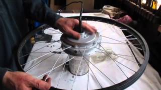 Wheel lacing a hub motor [upl. by Harness]