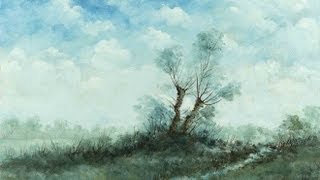 Coppiced Trees  Time Lapse Painting [upl. by Zitvaa]