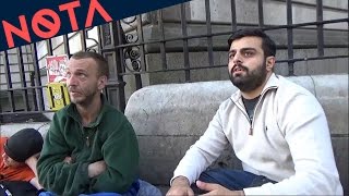 Talking to Homeless People in London  11092016 [upl. by Hessney]