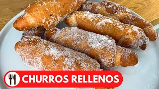 🇵🇪 CHURROS PERUANOS  RELLENOS DE MANJAR  RECETA MUY FÁCIL [upl. by Ahsilav315]