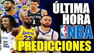 Lakers SE CAEN💣 Grizzlies y Spurs🤯 Warriors ARRIBA🔥 Paul George💥 PREDICCIONES NBA 202425 por ESPN [upl. by Zebe]